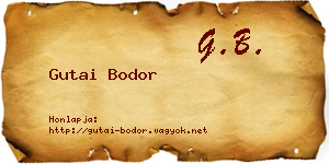 Gutai Bodor névjegykártya